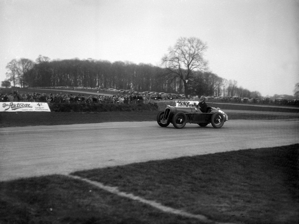 Detail of Ian Connell's Vale Special racing at Donington Park, Leicestershire, 1935 by Bill Brunell