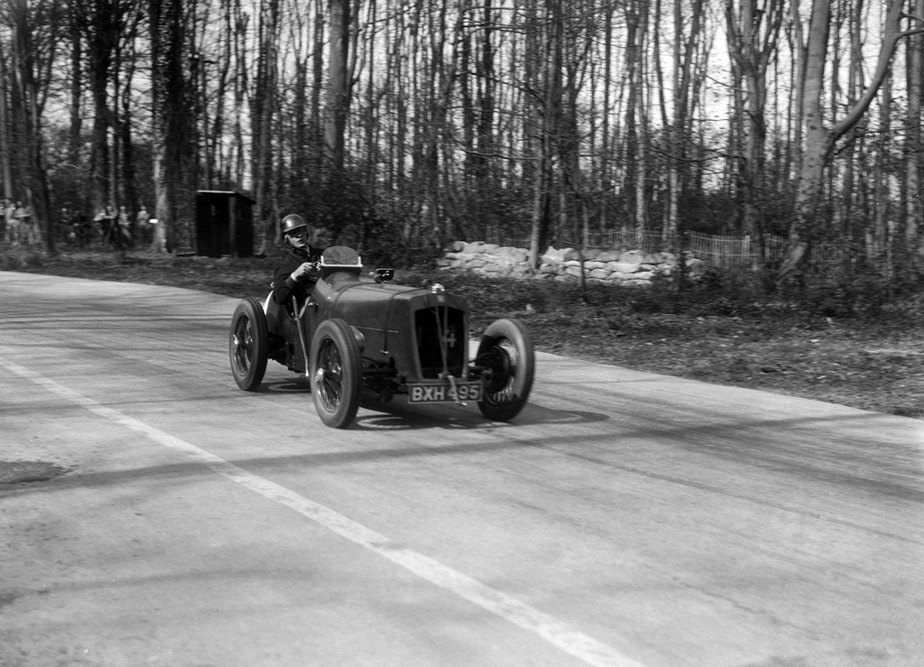 Detail of Ian Connell's Vale Special racing at Donington Park, Leicestershire, 1935 by Bill Brunell