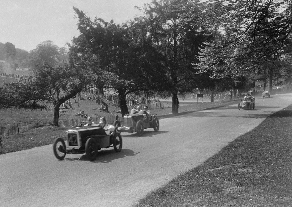 Detail of Austin Ulster leading a MG Magnette at Donington Park, Leicestershire, 1930s by Bill Brunell