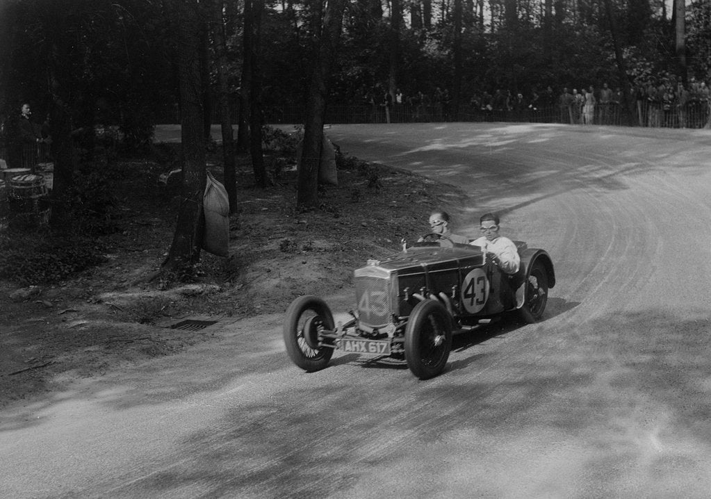 Detail of Frazer-Nash TT replica racing at Donington Park, Leicestershire, 1935 by Bill Brunell