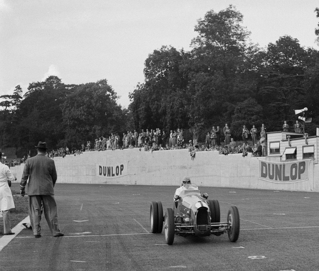 Detail of Bert Hadley's Austin7 works racer competing at Crystal Palace, London, 1939 by Bill Brunell