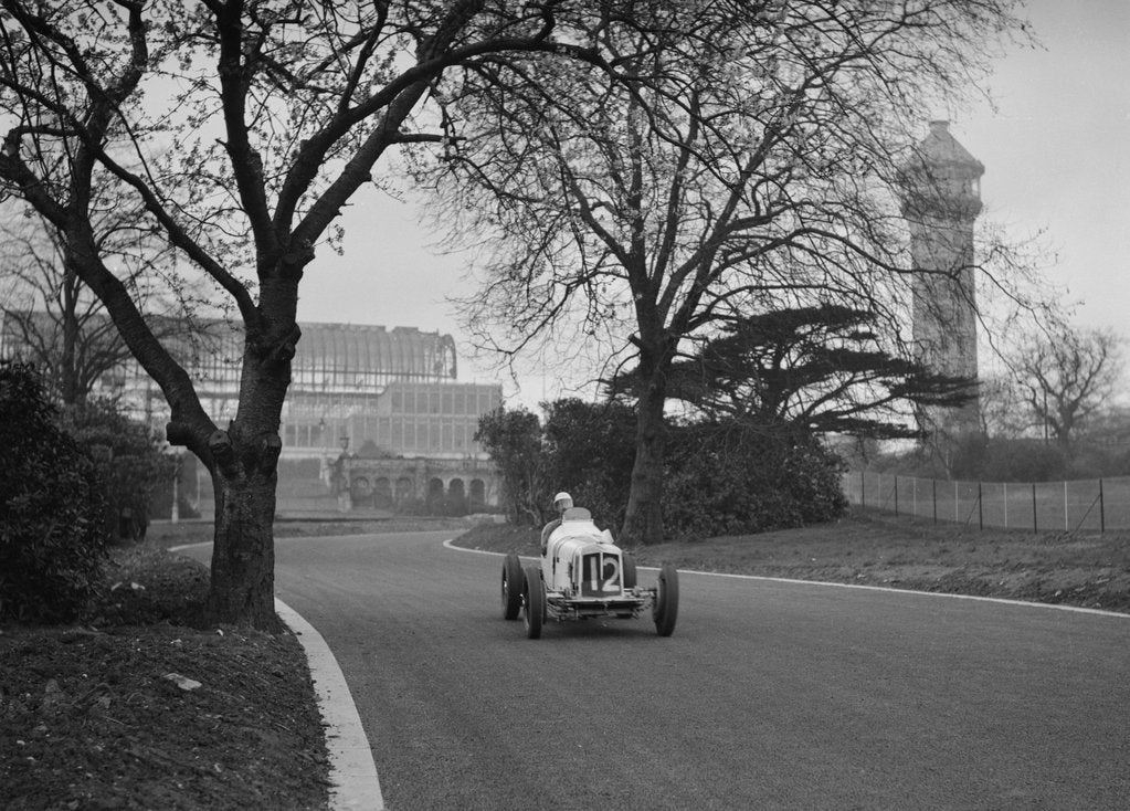 Detail of ERA of Arthur Dobson racing at Crystal Palace, London, 1939 by Bill Brunell