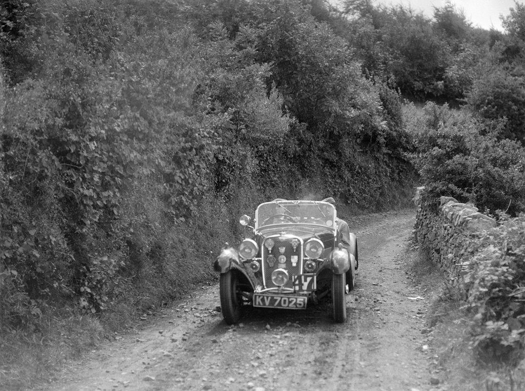 Detail of Singer Le Mans competing in the Mid Surrey Automobile Club Barnstaple Trial, 1934 by Bill Brunell
