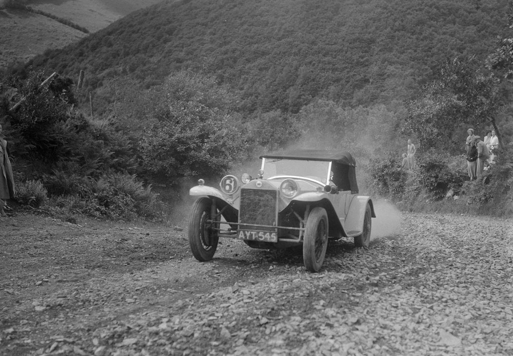 Detail of Lancia Lambda competing in the Mid Surrey AC Barnstaple Trial, Beggars Roost, Devon, 1934 by Bill Brunell