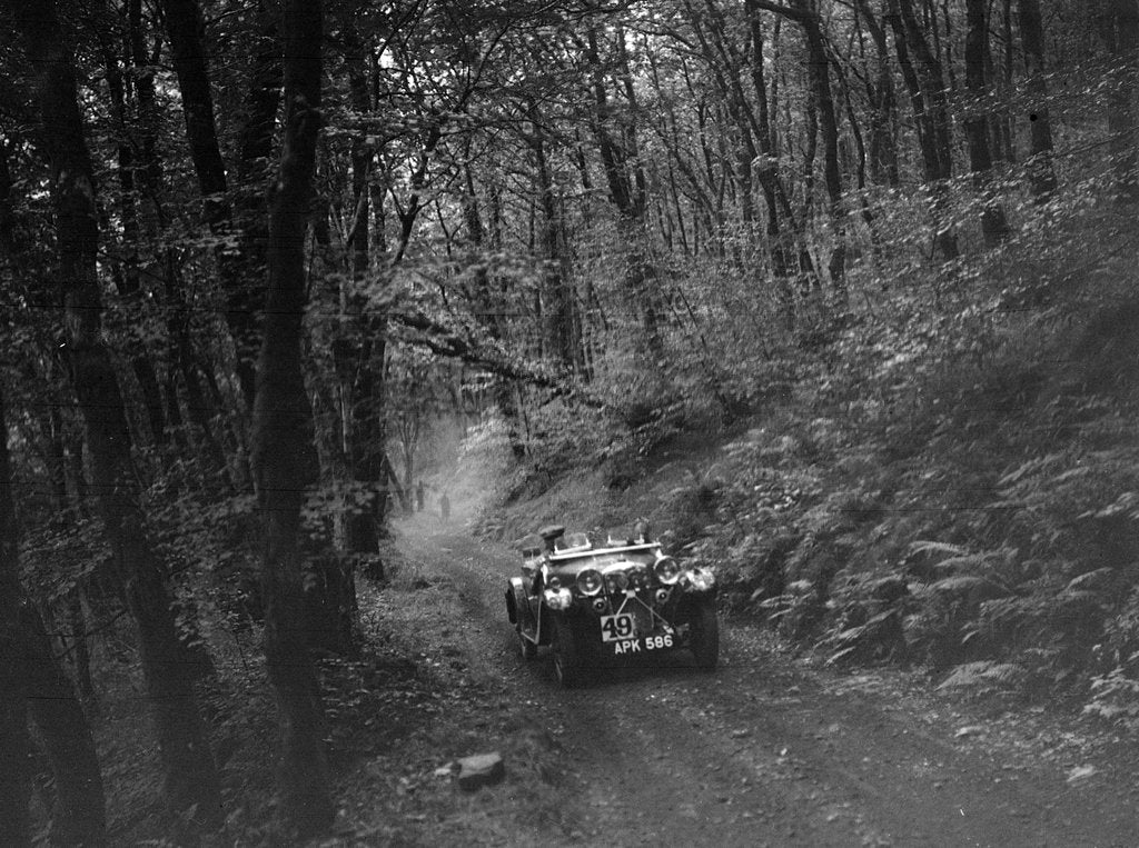 Detail of Riley Lynx competing in the Mid Surrey AC Barnstaple Trial, 1934 by Bill Brunell