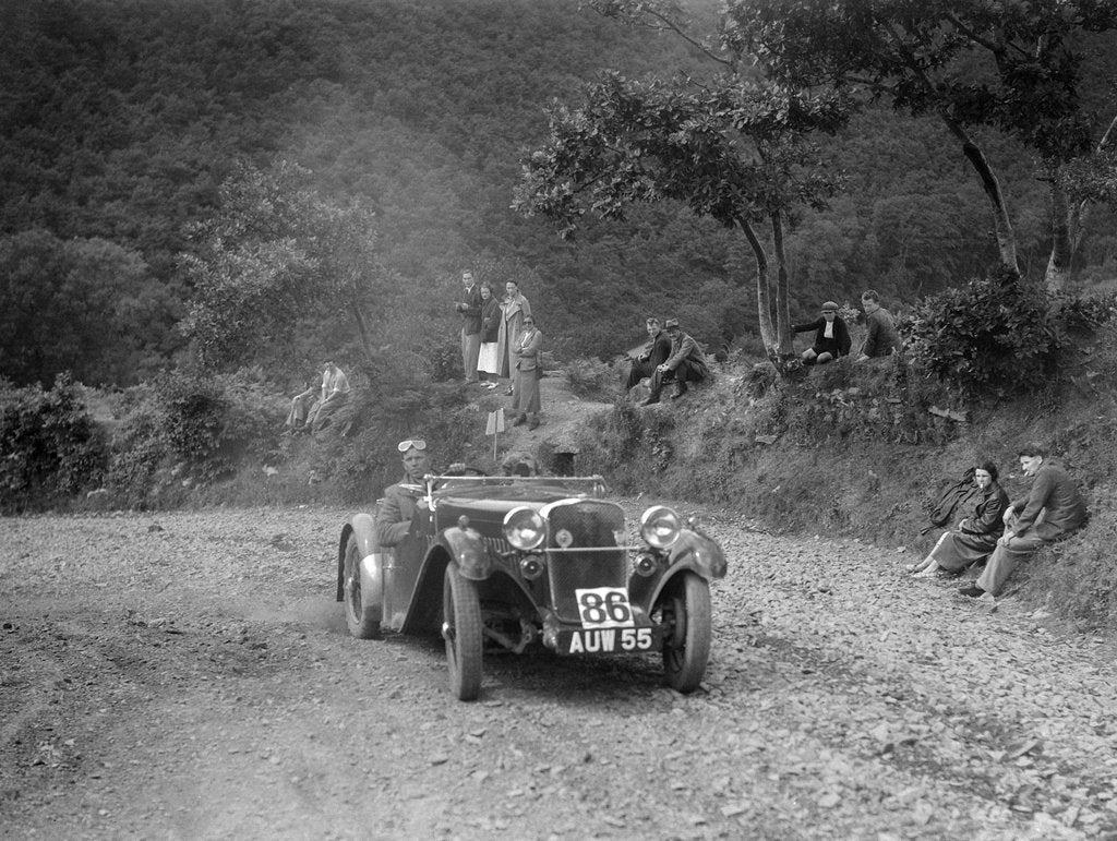 Detail of Singer sports 2-seater at the Mid Surrey AC Barnstaple Trial, Beggars Roost, Devon, 1934 by Bill Brunell
