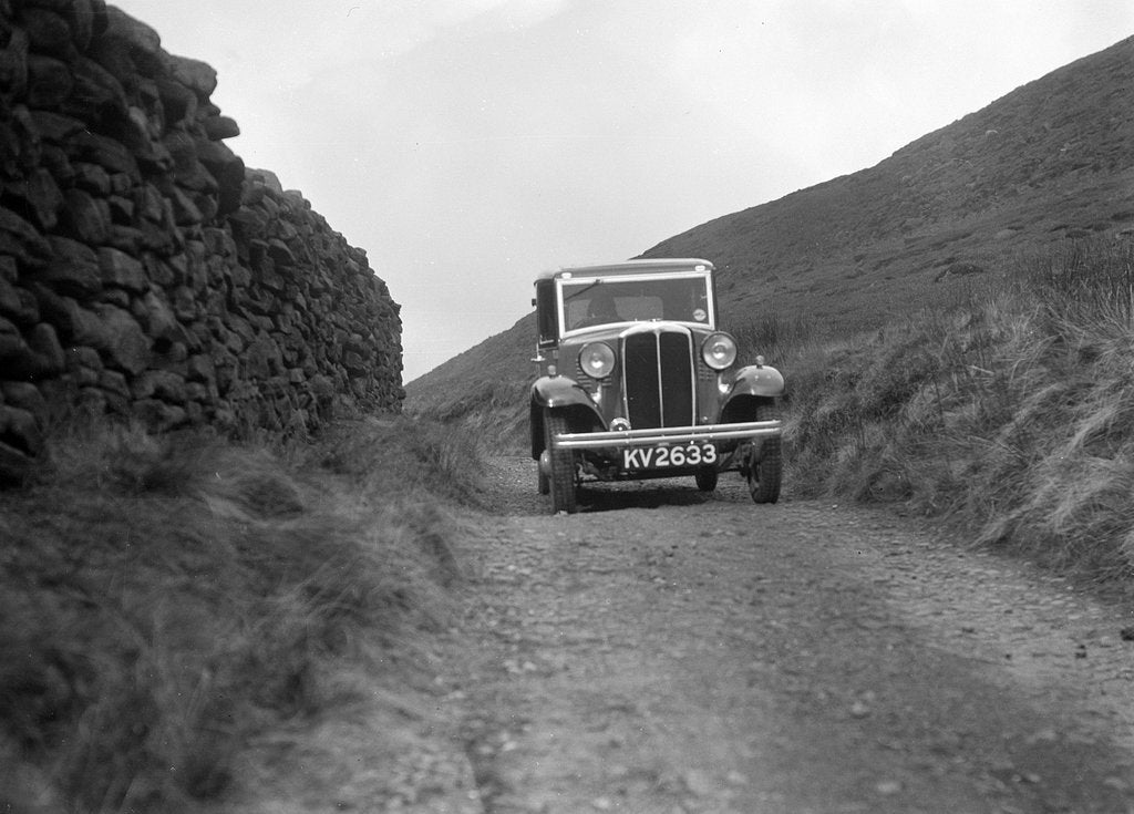 Detail of Kitty Brunell road testing a Standard Little Twelve saloon, c1932 by Bill Brunell