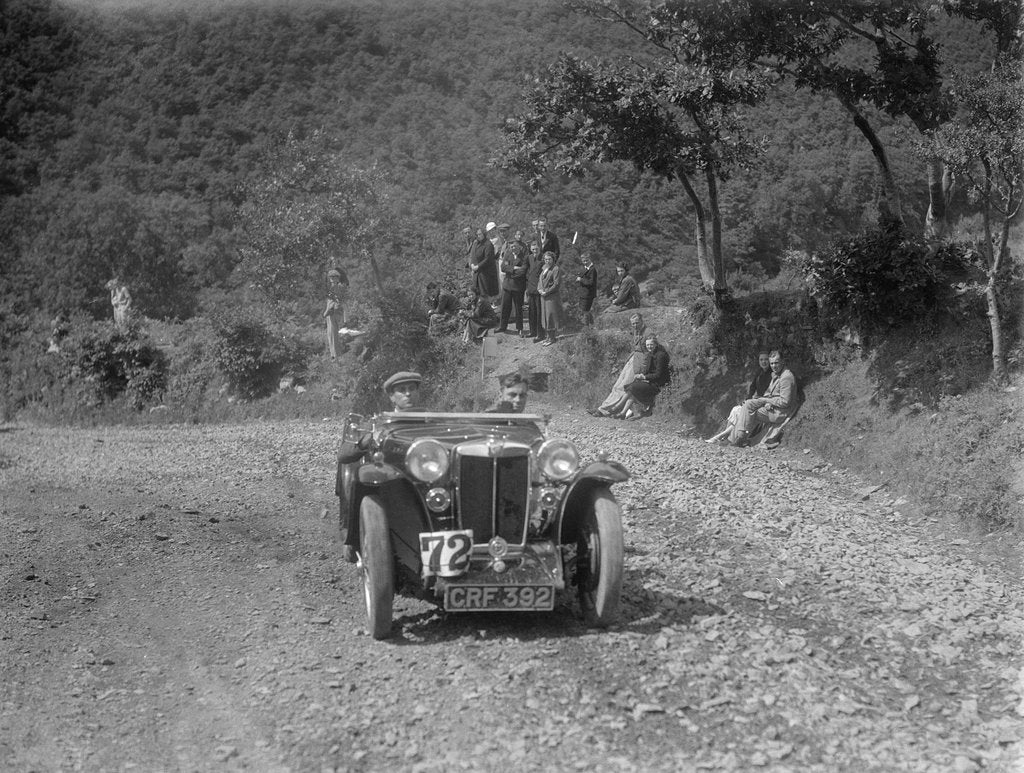 Detail of MG PA competing in the Mid Surrey AC Barnstaple Trial, Beggars Roost, Devon, 1934 by Bill Brunell