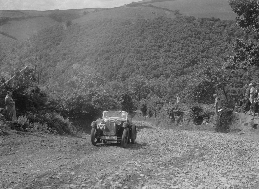 Detail of Austin 65 competing in the Mid Surrey AC Barnstaple Trial, Beggars Roost, Devon, 1934 by Bill Brunell
