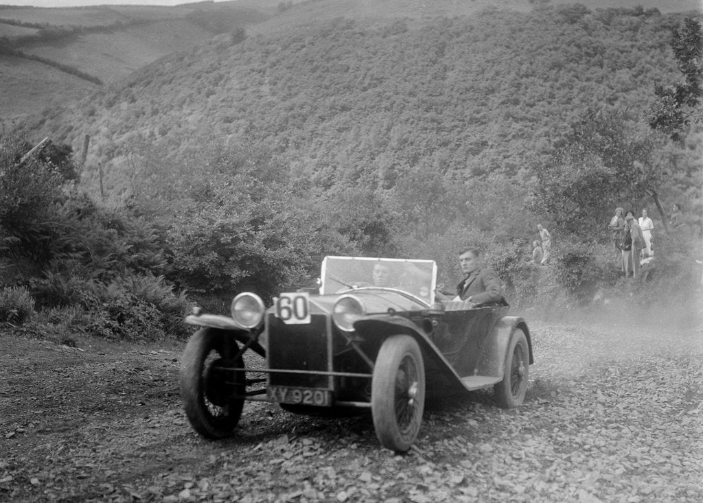 Detail of Lancia Lambda open tourer at the Mid Surrey AC Barnstaple Trial, Beggars Roost, Devon, 1934 by Bill Brunell