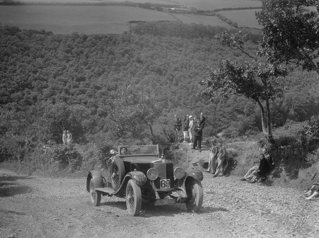 Detail of Alfa Romeo RL competing in the Mid Surrey AC Barnstaple Trial, Beggars Roost, Devon, 1934 by Bill Brunell