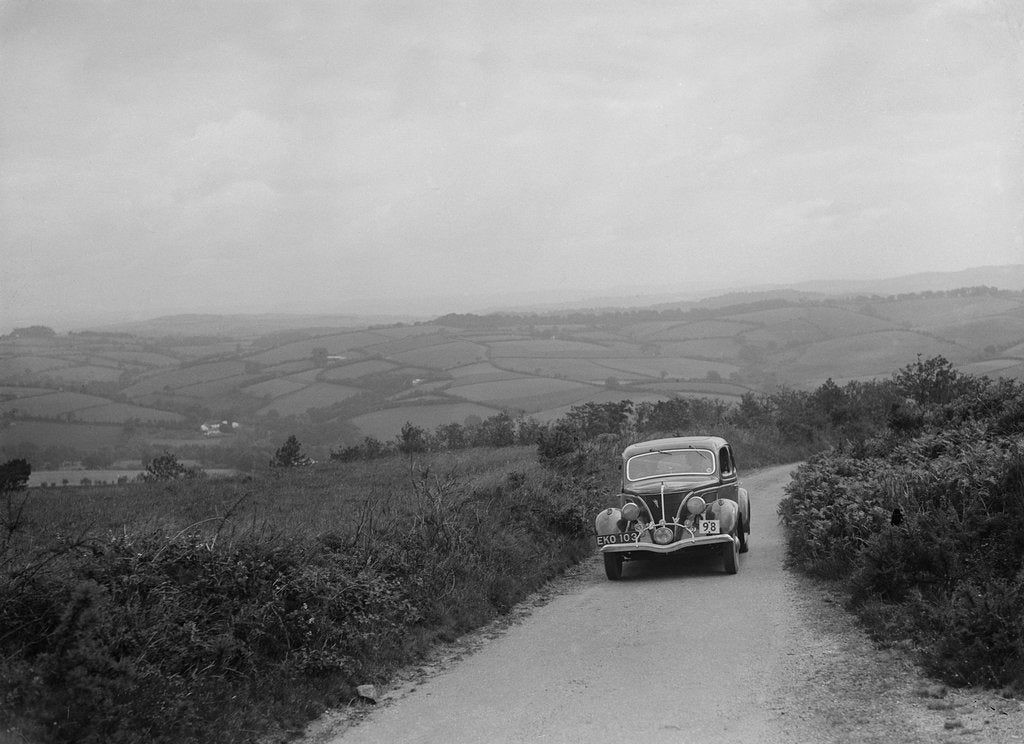 Detail of Ford V8 competing in the MCC Torquay Rally, 1938 by Bill Brunell