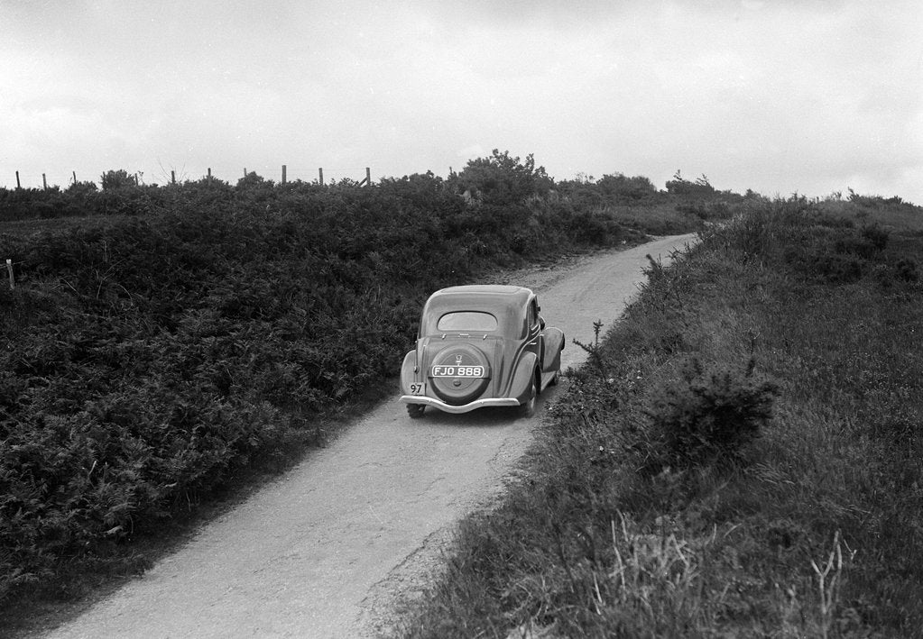 Detail of Ford V8 of Viscount Chetwynd competing in the MCC Torquay Rally, 1938 by Bill Brunell