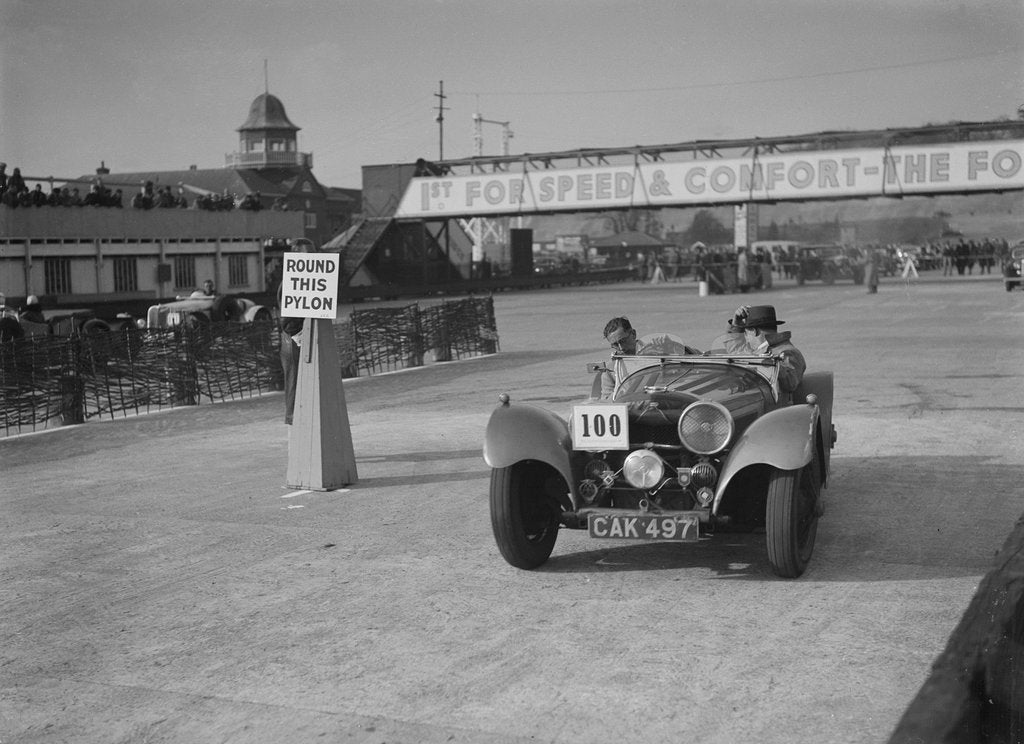 Detail of Jaguar SS 100 competing in the JCC Rally, Brooklands, Surrey, 1939 by Bill Brunell