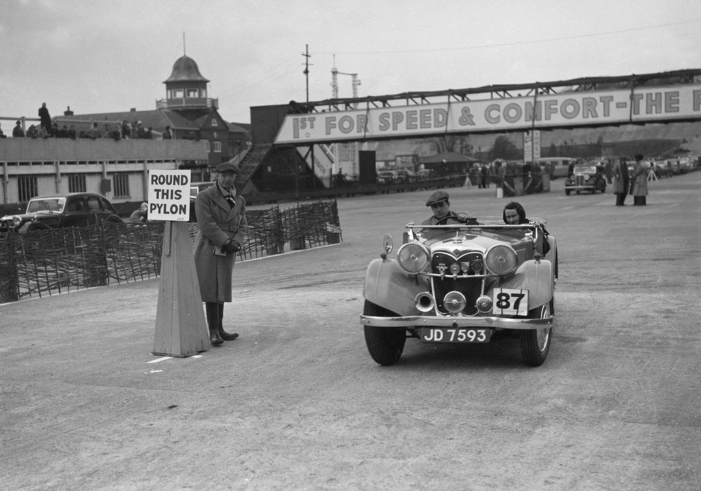 Detail of Riley Lynx competing in the JCC Rally, Brooklands, Surrey, 1939 by Bill Brunell