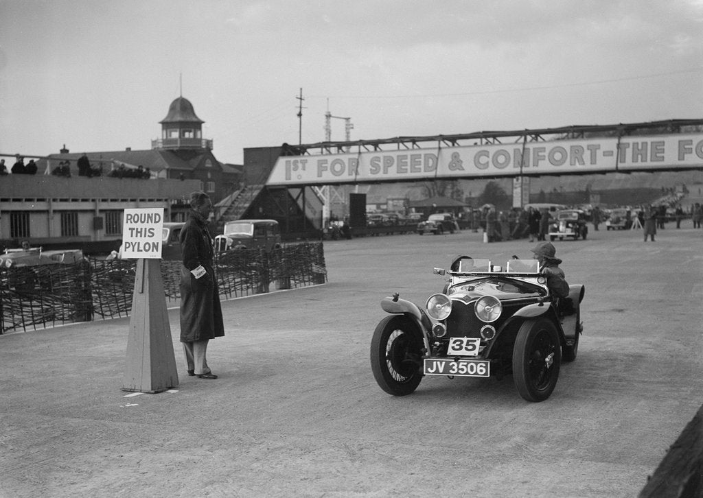 Detail of Riley Imp competing in the JCC Rally, Brooklands, Surrey, 1939 by Bill Brunell