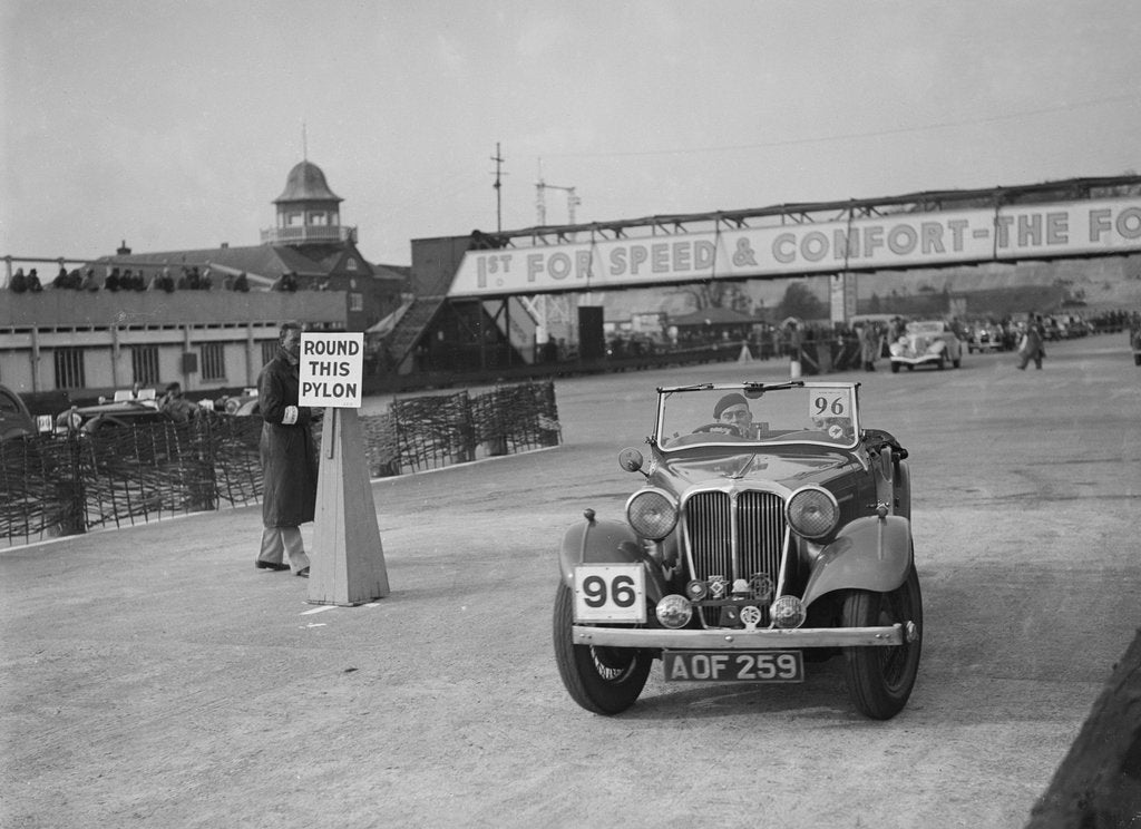 Detail of SS 2 competing in the JCC Rally, Brooklands, Surrey, 1939 by Bill Brunell