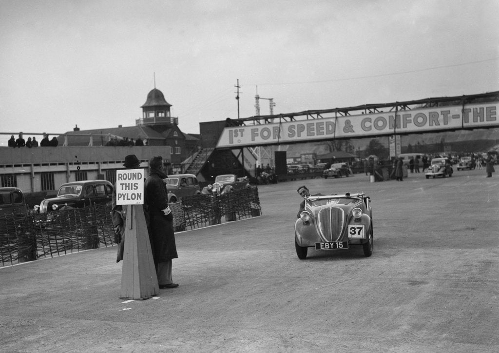 Detail of AC Westwood's Fiat Smith Special competing in the JCC Rally, Brooklands, Surrey, 1939 by Bill Brunell