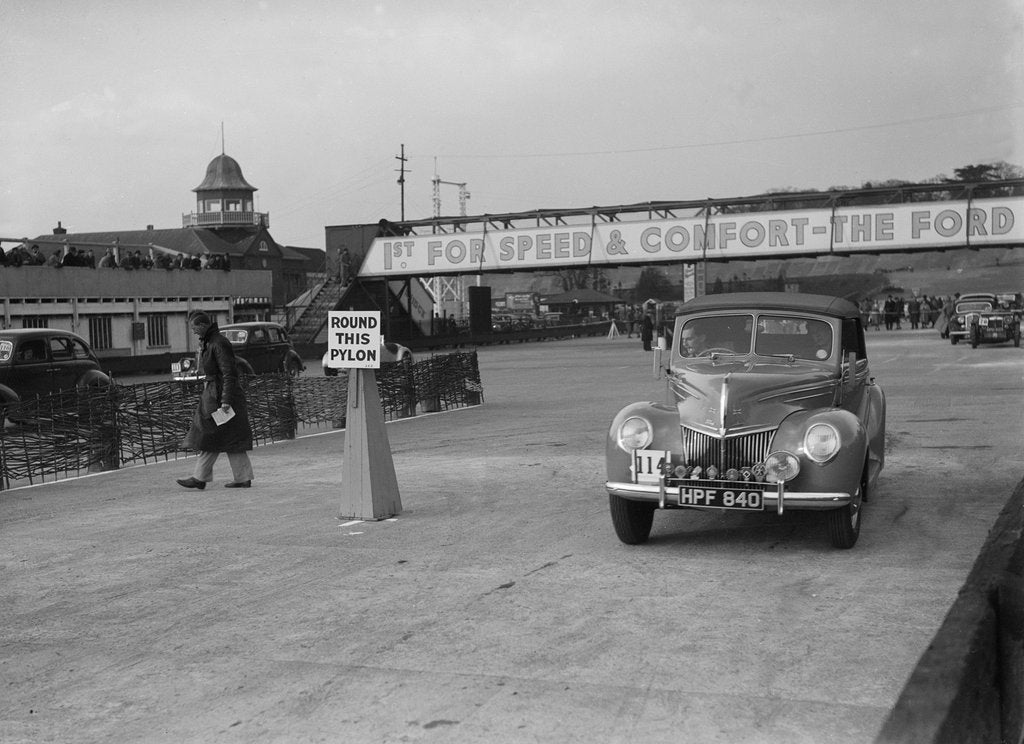 Detail of Ford V8 drophead competing in the JCC Rally, Brooklands, Surrey, 1939 by Bill Brunell