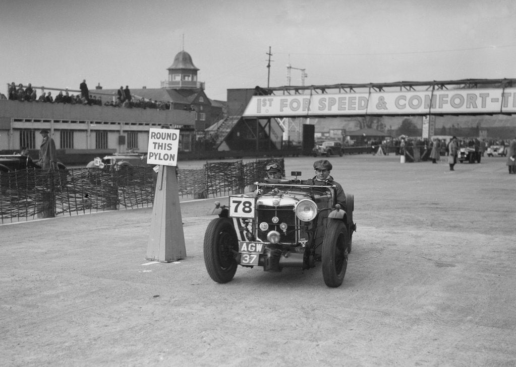 Detail of MG K3 competing in the JCC Rally, Brooklands, Surrey, 1939 by Bill Brunell