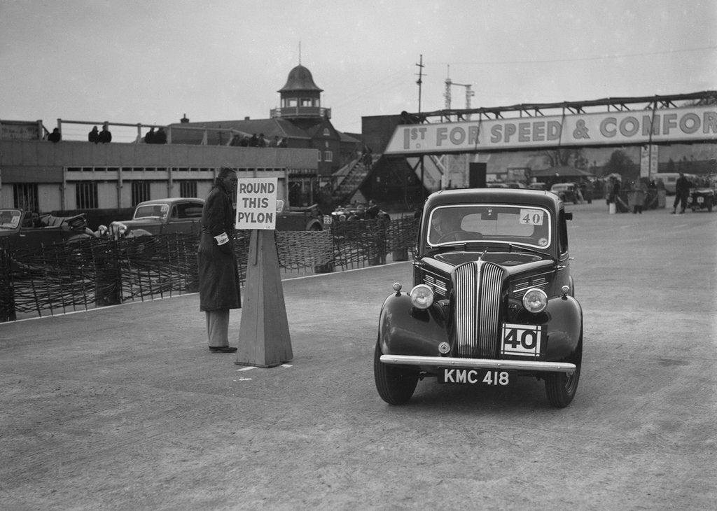 Detail of Standard saloon competing in the JCC Rally, Brooklands, Surrey, 1939 by Bill Brunell