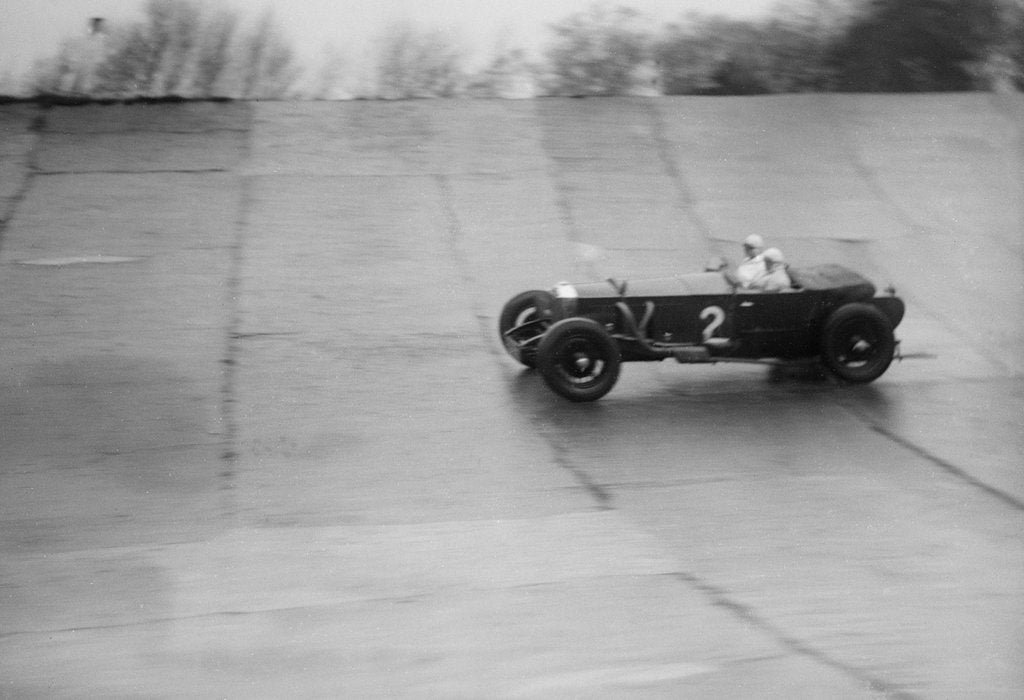 Detail of Stripped Invicta 4-seater racing at a BARC meeting, Brooklands, Surrey, 1930s by Bill Brunell