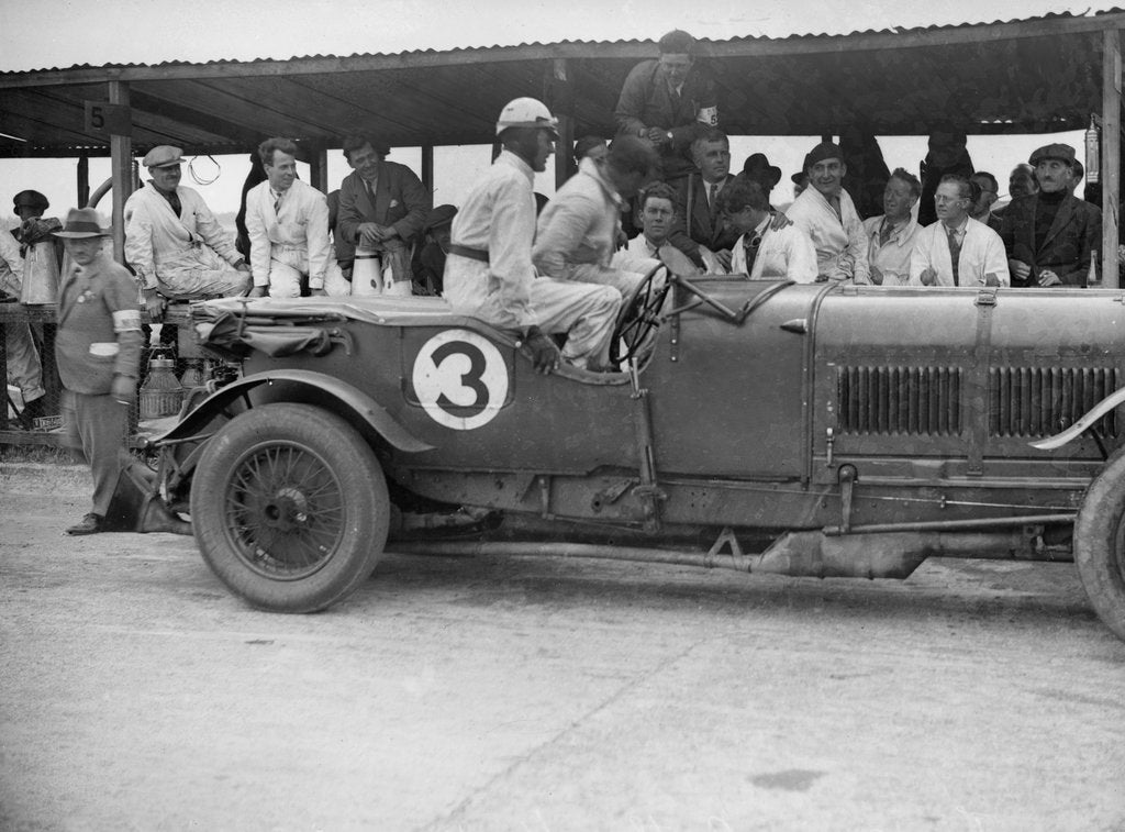 Detail of Winning Bentley of Jack Dunfee and Woolf Barnato, BARC 6-Hour Race, Brooklands, Surrey, 1929, by Bill Brunell