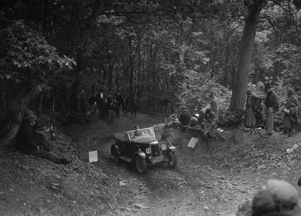 Detail of Riley taking part in a motoring trial, c1930s by Bill Brunell