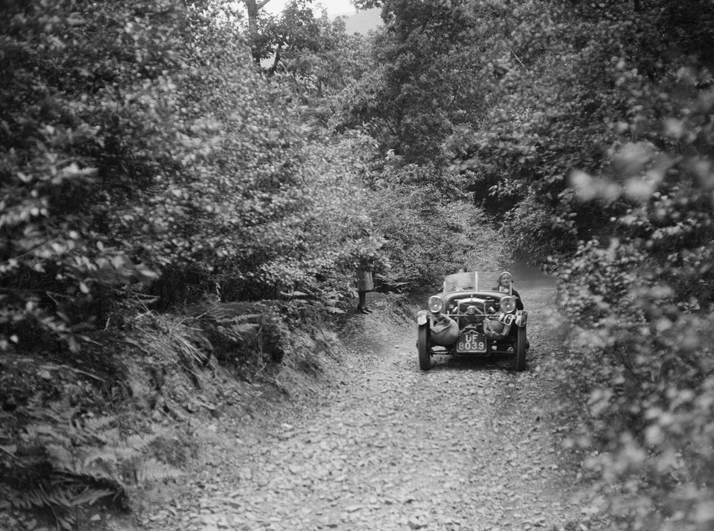 Detail of BSA car taking part in a motoring trial, c1930s by Bill Brunell
