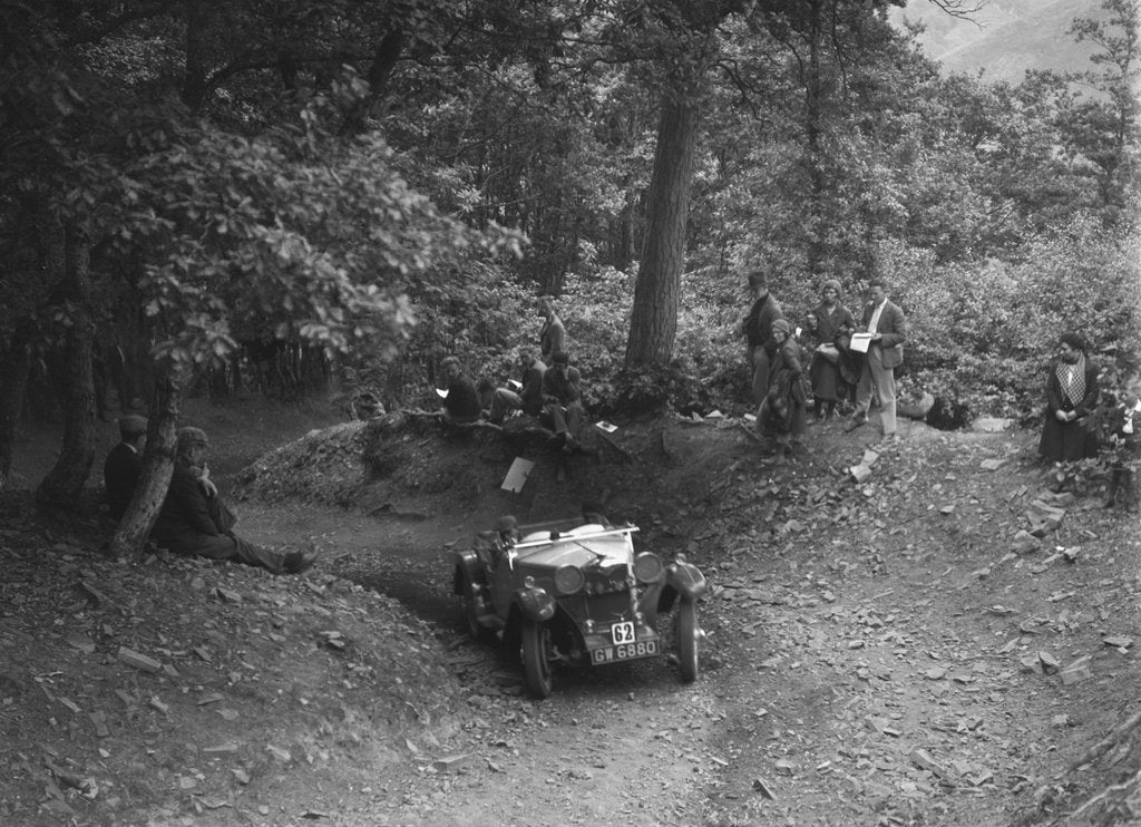Detail of Riley taking part in a motoring trial, c1930s by Bill Brunell