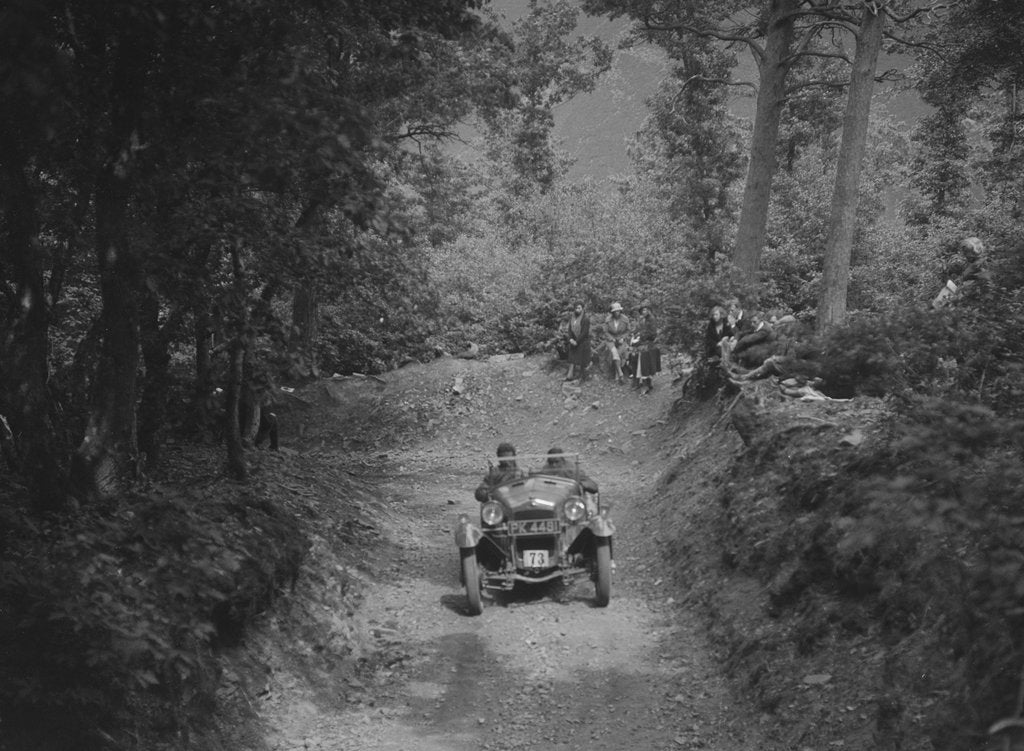 Detail of Frazer-Nash Super Sports taking part in a motoring trial, c1930s by Bill Brunell