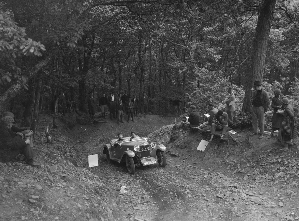 Detail of Riley Lynx taking part in a motoring trial, c1930s by Bill Brunell
