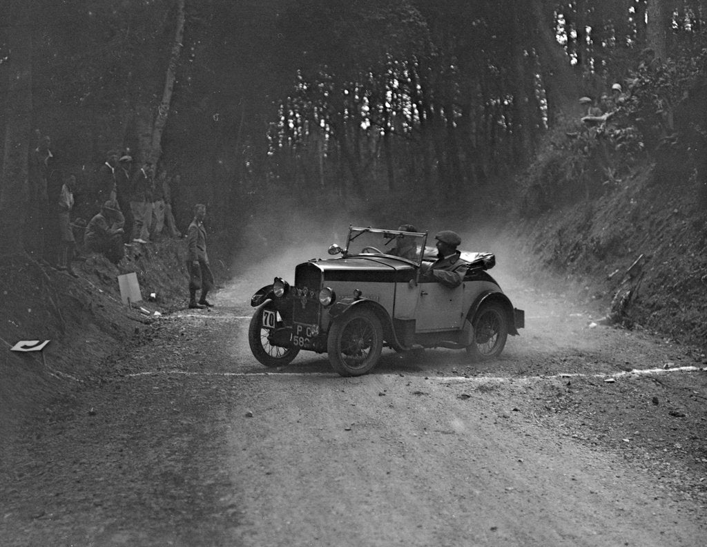 Detail of Triumph taking part in a motoring trial, c1930s by Bill Brunell