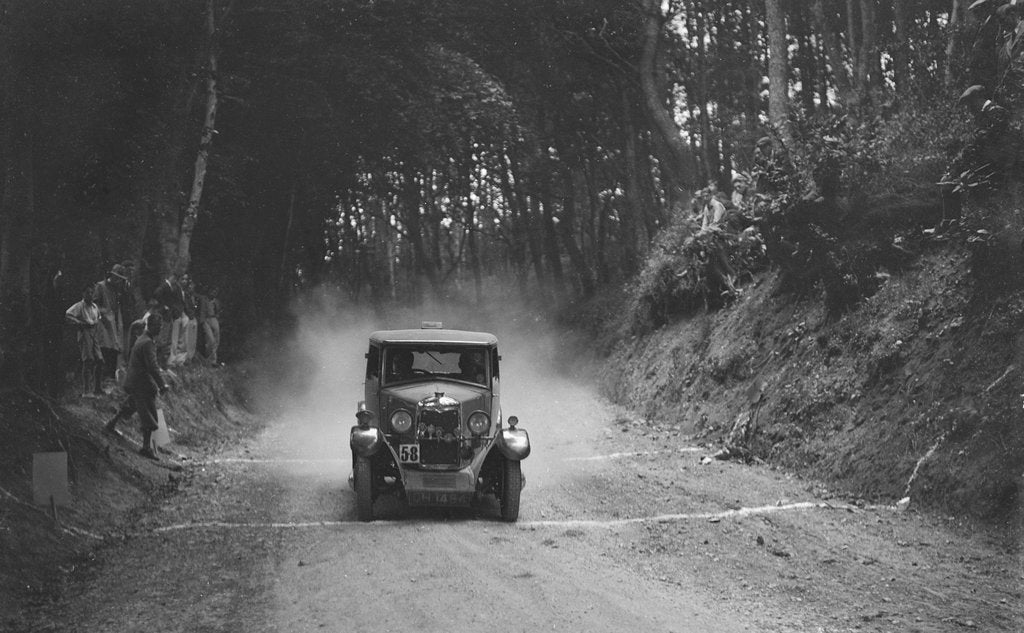 Detail of Riley taking part in a motoring trial, c1930s by Bill Brunell
