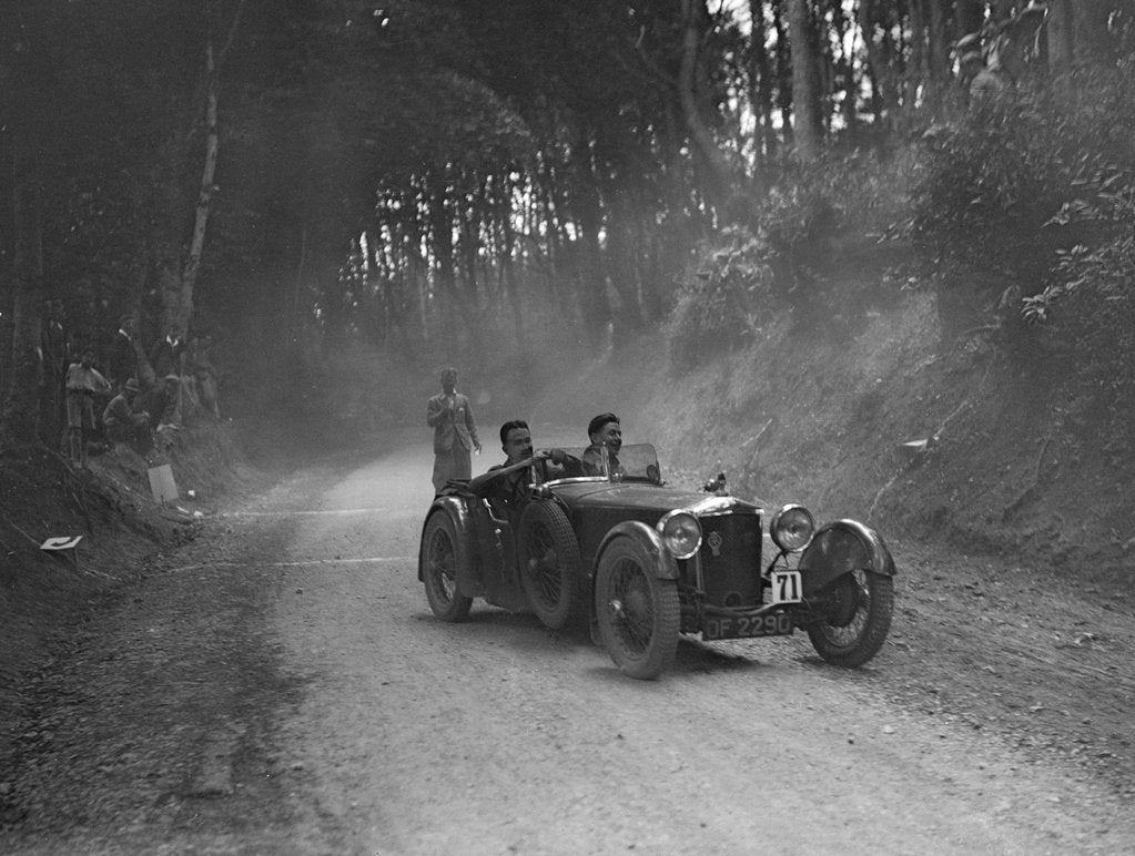 Detail of Frazer-Nash 2-seater taking part in a motoring trial, c1930s by Bill Brunell