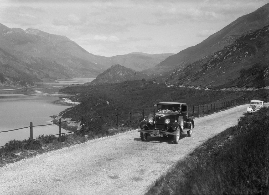Detail of Rover saloon of I Ramsay competing in the RSAC Scottish Rally, 1936 by Bill Brunell