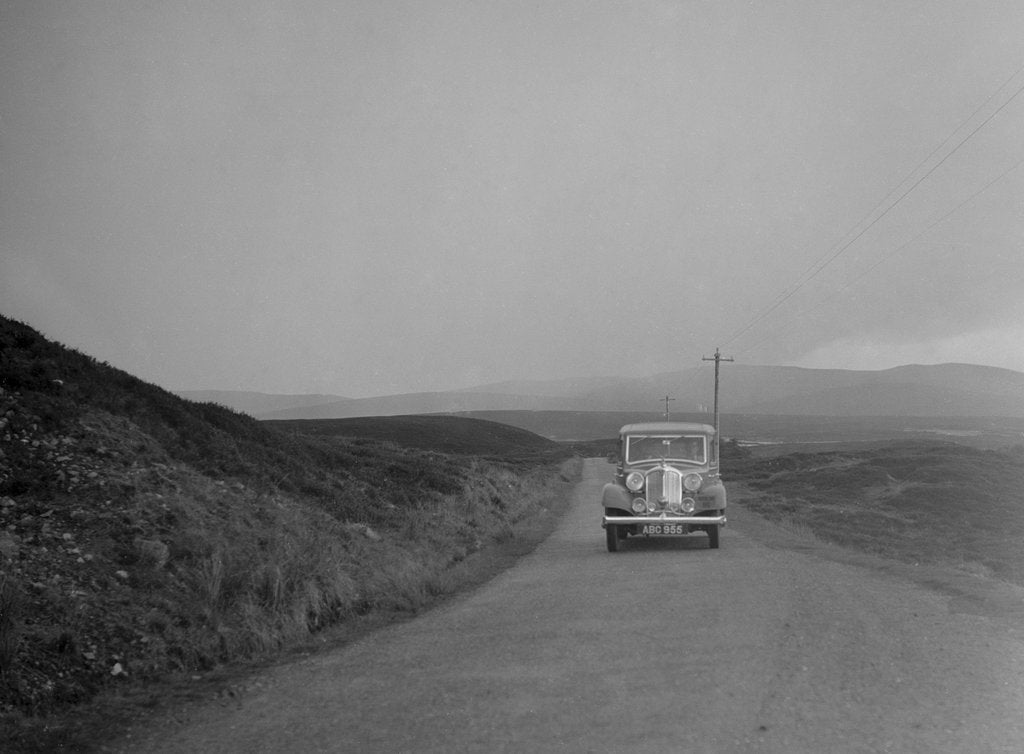 Detail of Rover of SJ Clutterbuck competing in the RSAC Scottish Rally, 1936 by Bill Brunell