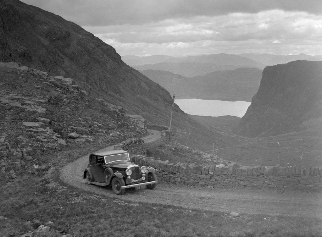 Detail of Bentley with Mulliner body of Miss MB Smith competing in the RSAC Scottish Rally, 1936 by Bill Brunell