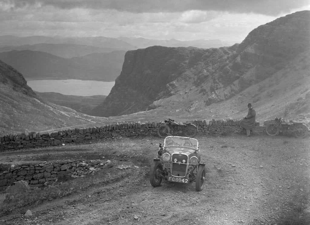 Detail of Singer Le Mans of TL McDonald competing in the RSAC Scottish Rally, 1936 by Bill Brunell