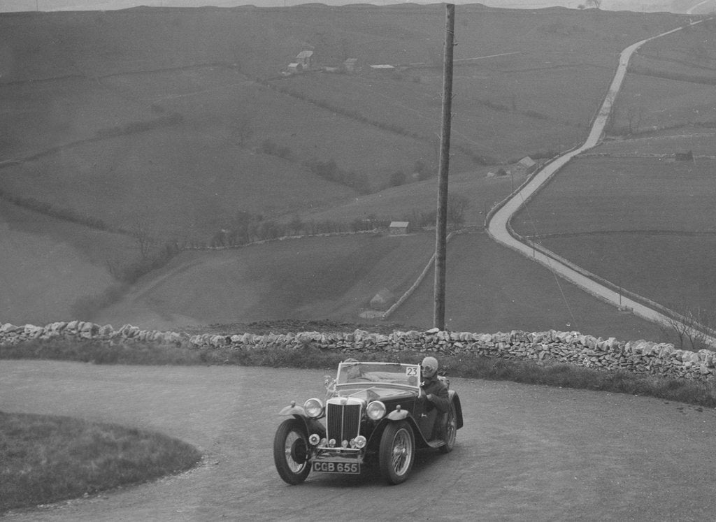 Detail of MG TA of WC Reid competing in the RAC Rally, 1939 by Bill Brunell