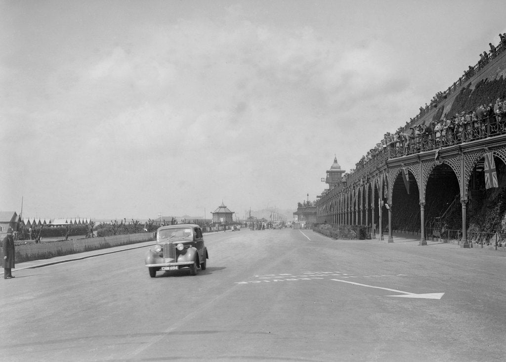 Detail of Vauxhall 14-6 of GL Boughton on Madeira Drive, Brighton, RAC Rally, 1939 by Bill Brunell