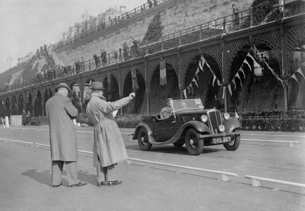 Detail of Morris open 2-seater of MC Browning on Madeira Drive, Brighton, RAC Rally, 1939 by Bill Brunell