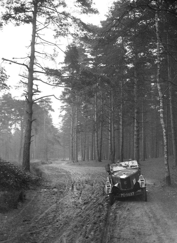 Detail of AC taking part in a JCC motoring trial, Surrey, c1920s by Bill Brunell