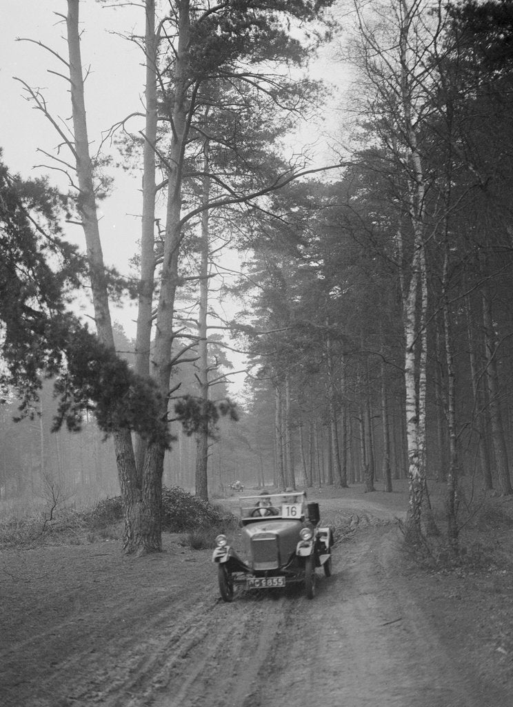 Detail of GWK taking part in the JCC General Efficiency Trial, Oxshott Woods, Surrey, 1923 by Bill Brunell