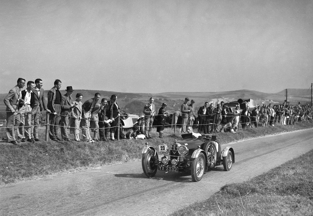 Detail of Bugatti Type 37 of H Pownall competing in the Bugatti Owners Club Lewes Speed Trials, Sussex, 1937 by Bill Brunell