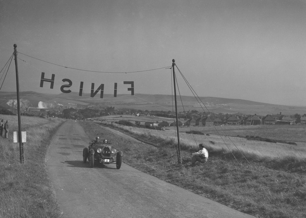 Detail of Bugatti Type 43 of AF Walsham competing in the Bugatti Owners Club Lewes Speed Trials, Sussex, 1937 by Bill Brunell