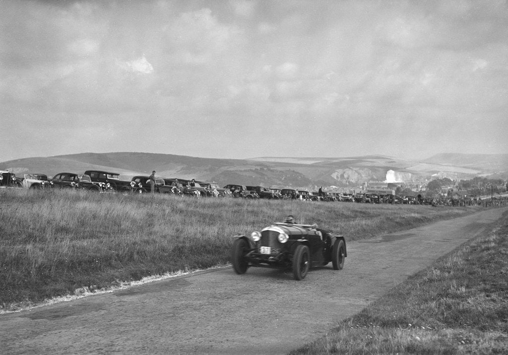 Detail of Bentley competing in the Bugatti Owners Club Lewes Speed Trials, Sussex, 1937 by Bill Brunell