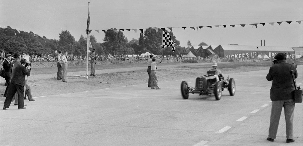 Detail of ERA R4C of Raymond Mays winning the JCC International Trophy, Brooklands, Surrey, 1937 by Bill Brunell
