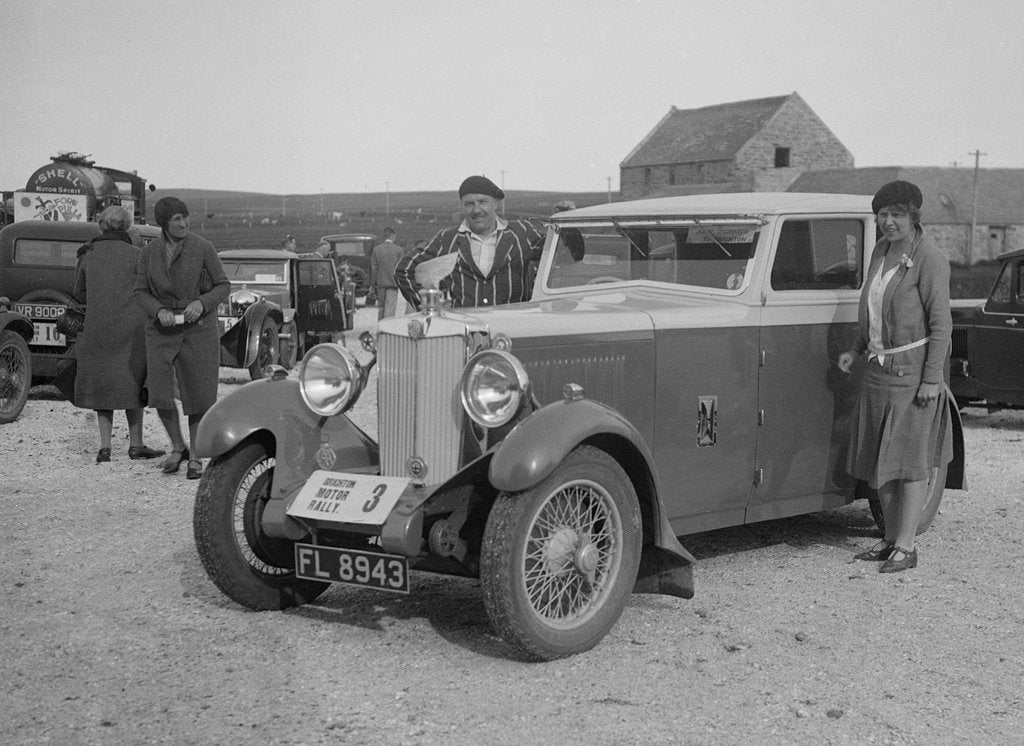 Detail of MG 18/80 saloon of Mrs R Gough at the B&HMC Brighton Motor Rally, 1930 by Bill Brunell