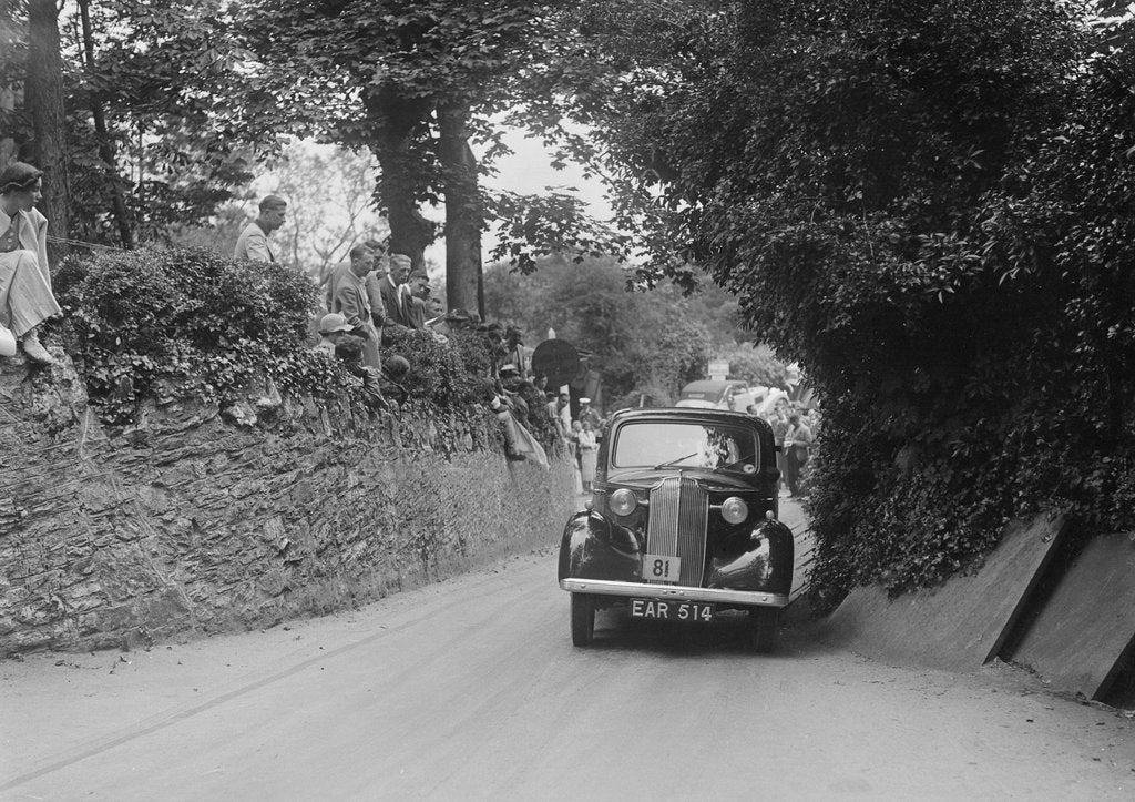 Detail of Vauxhall saloon of KFA Walker competing in the MCC Torquay Rally, 1938 by Bill Brunell